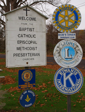 Rotary, Lions Club, Kiwanis Signs